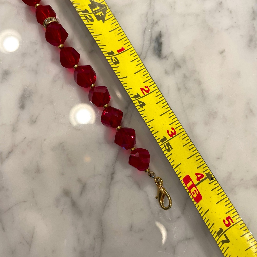 Red Crystal Necklace - Picture 6 of 6